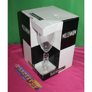 Vintage Millennium 2000 Luminarc 4 Piece Champagne Flutes Glassware In Box